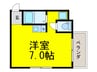 エバンスビル 1Rの間取り