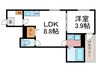 F asecia Canale 1LDKの間取り