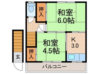 間取図 東鳴尾アパートD棟