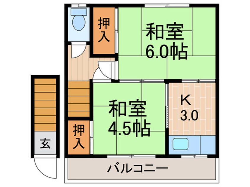 間取図 東鳴尾アパートD棟