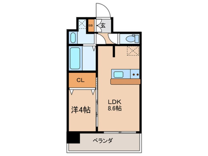 間取図 プレサンス鶴橋トレヴィエ(906)