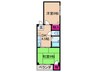 ライズワン下新庄 2DKの間取り