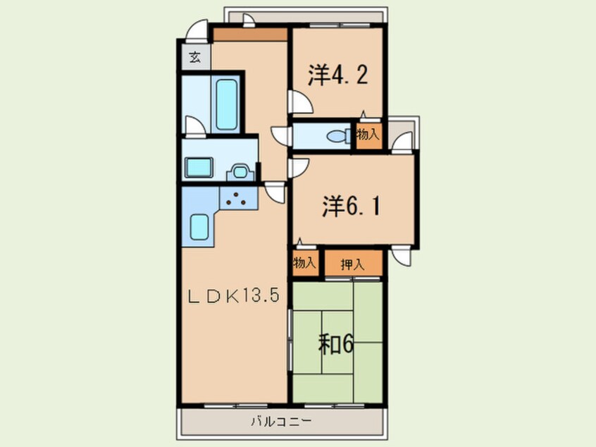 間取図 本山南パークマンション（405）