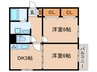 パラシーオＪ 2DKの間取り