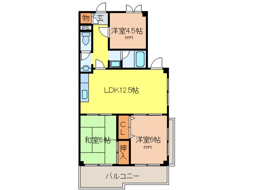 間取図 クレール千里中央