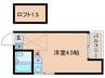 オプティ神戸 1Rの間取り
