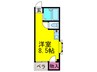 オ－クヒルズ 1Rの間取り