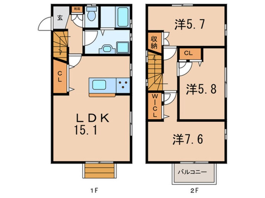 間取図 シャト－苦楽園　Ｂ棟