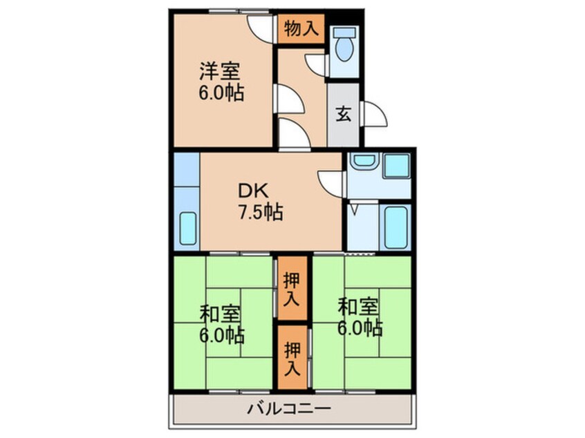 間取図 パ－クハイツ緑ヶ丘