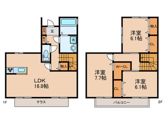 間取図 秋定様戸建Ⅱ　Ａ棟Ａ