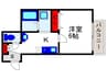 エフグレイス豊中 1Kの間取り