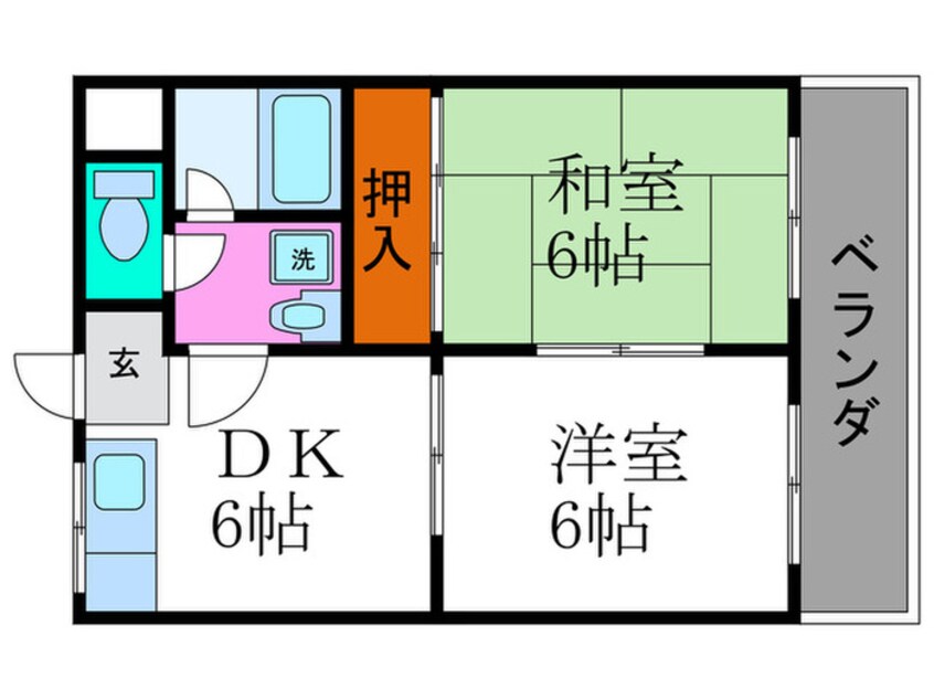 間取図 リバ－サイドＨＡＲＵ