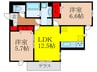 仮)Ｄ-ｒｅｓｉｄｅｎｃｅ五月丘 2LDKの間取り