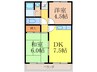 ＢＲＵＭＥつかさ 2DKの間取り