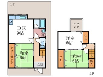 間取図 京都市左京区下鴨松ノ木町貸家