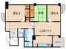 白鷹松下マンション 3LDKの間取り