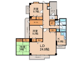 間取図 白鷹松下マンション