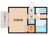 シーサイド月見山 1Kの間取り