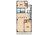 ライツェント浜芦屋 2LDKの間取り
