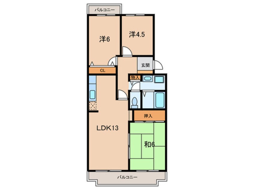 間取図 マッティーナ神戸弐番館