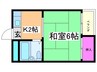 樋上マンション 1Kの間取り