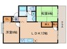 グリ－ンアベニュ－Ｂ 2LDKの間取り
