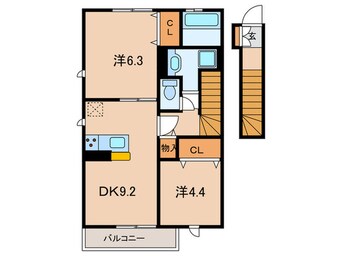 間取図 エクレール福井