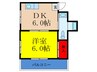 淡路マンション 1DKの間取り