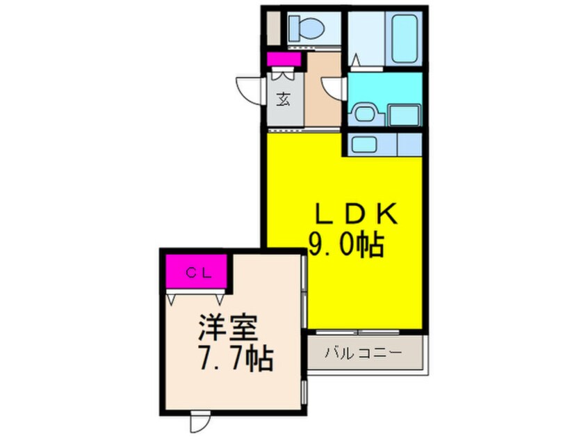 間取図 ヘ－ベル高槻