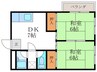 ア－バンライフ大塚 2DKの間取り