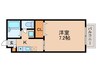 グリーンフロム 1Kの間取り