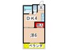 ハイツワイエム 1DKの間取り