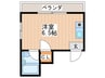 萱島サンヴィアンテ 1Rの間取り