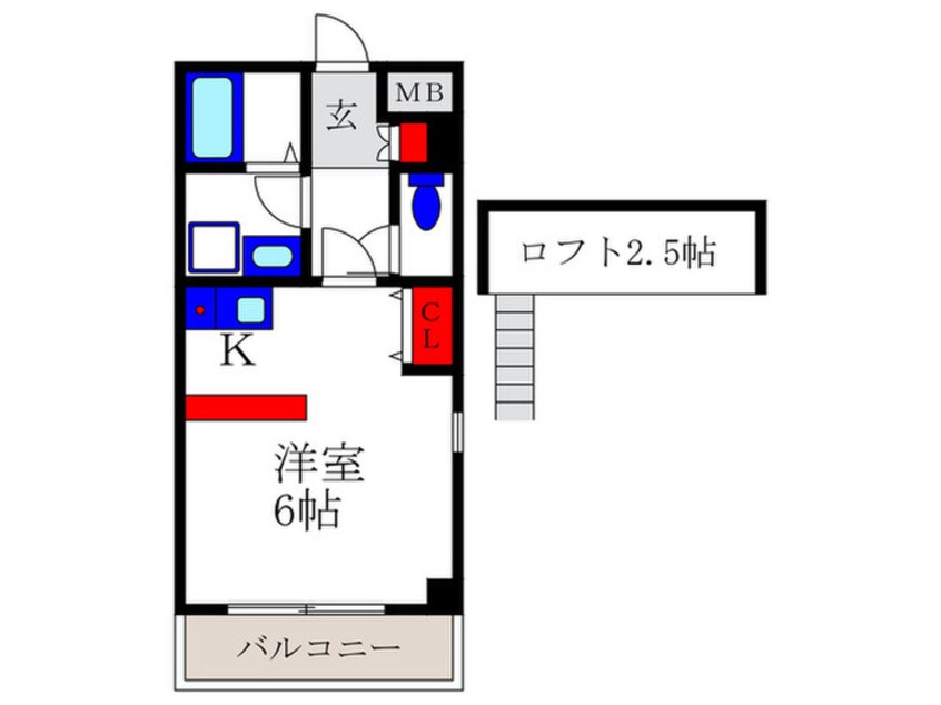 間取図 クレ－ル蛍池