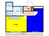 阪神千鳥橋マンション 1DKの間取り