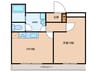 阪神千鳥橋マンション 1DKの間取り