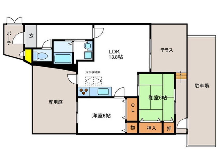 間取図 コンフィアンサ桂