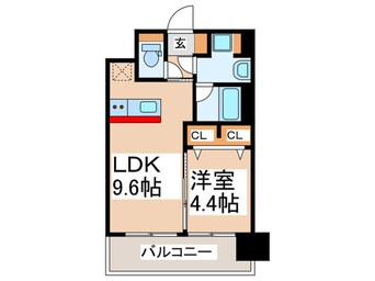 間取図 ﾌﾟﾚｼﾞｵ弁天町ASIAN
