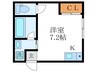 Ｋレジデンス神宮丸太町 1Rの間取り