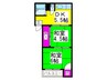 丸栄マンション 2DKの間取り