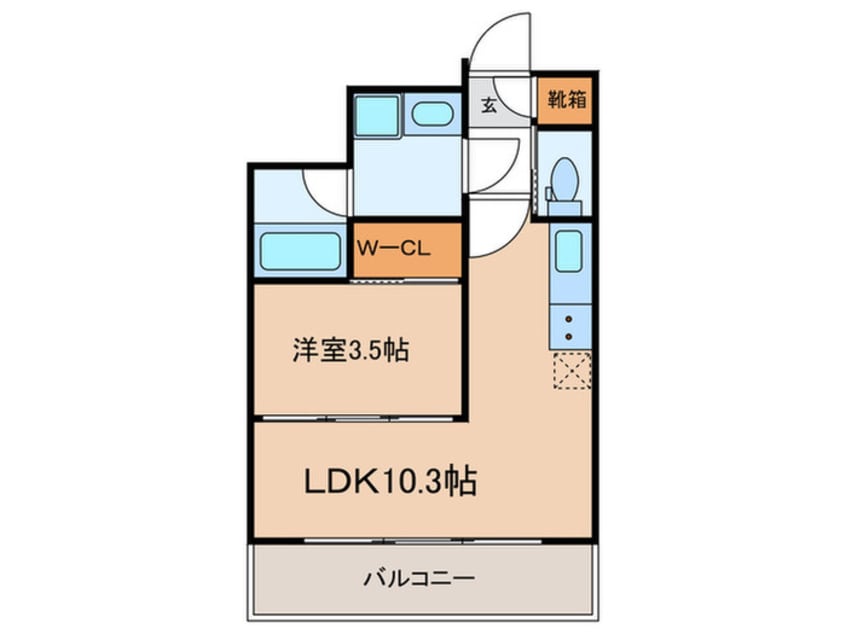 間取図 ﾌﾟﾚｼﾞｵ弁天町EURO