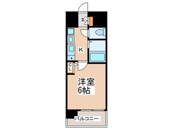 間取図 EC難波WEST-SIDE大阪ﾄﾞｰﾑ前(206)