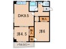 芦屋ホワイト 2DKの間取り