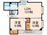 栄和第2マンション 2LDKの間取り