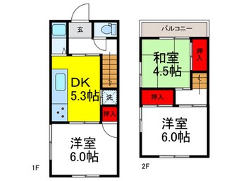 間取図 花屋敷1-34-13戸建