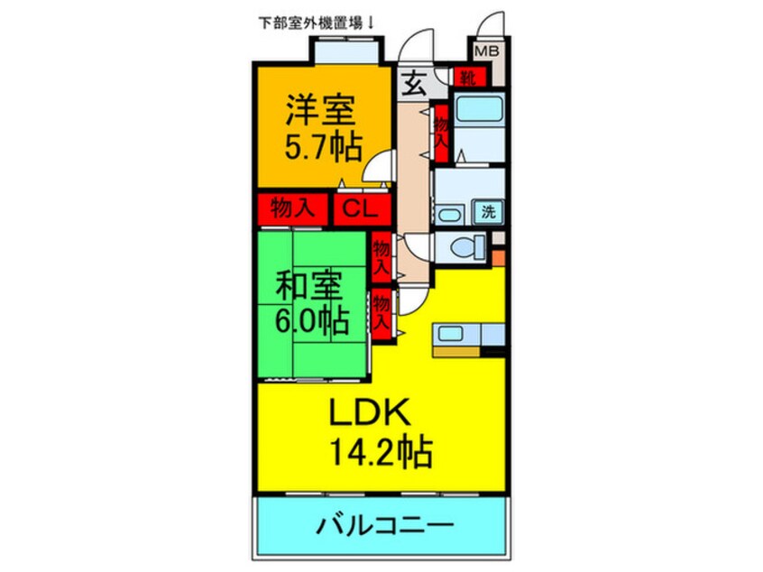 間取図 ベレ－ザ香里園