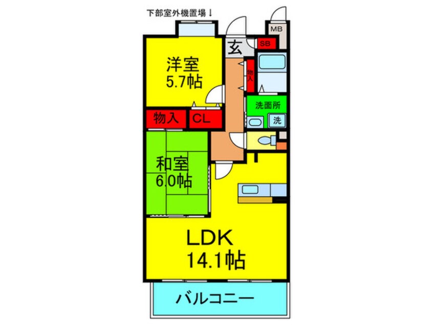 間取図 ベレ－ザ香里園