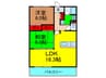 ベレ－ザ香里園 2LDKの間取り