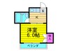 ディ－ム香里β 1Kの間取り