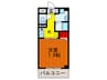 アクセス門真南 1Kの間取り